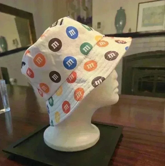 M&M Sweet Tours Reversible Adult Bucket Hat White - Picture 1 of 7